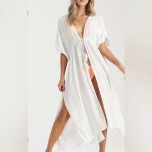 Billabong White Flowing Swim Cover-Up